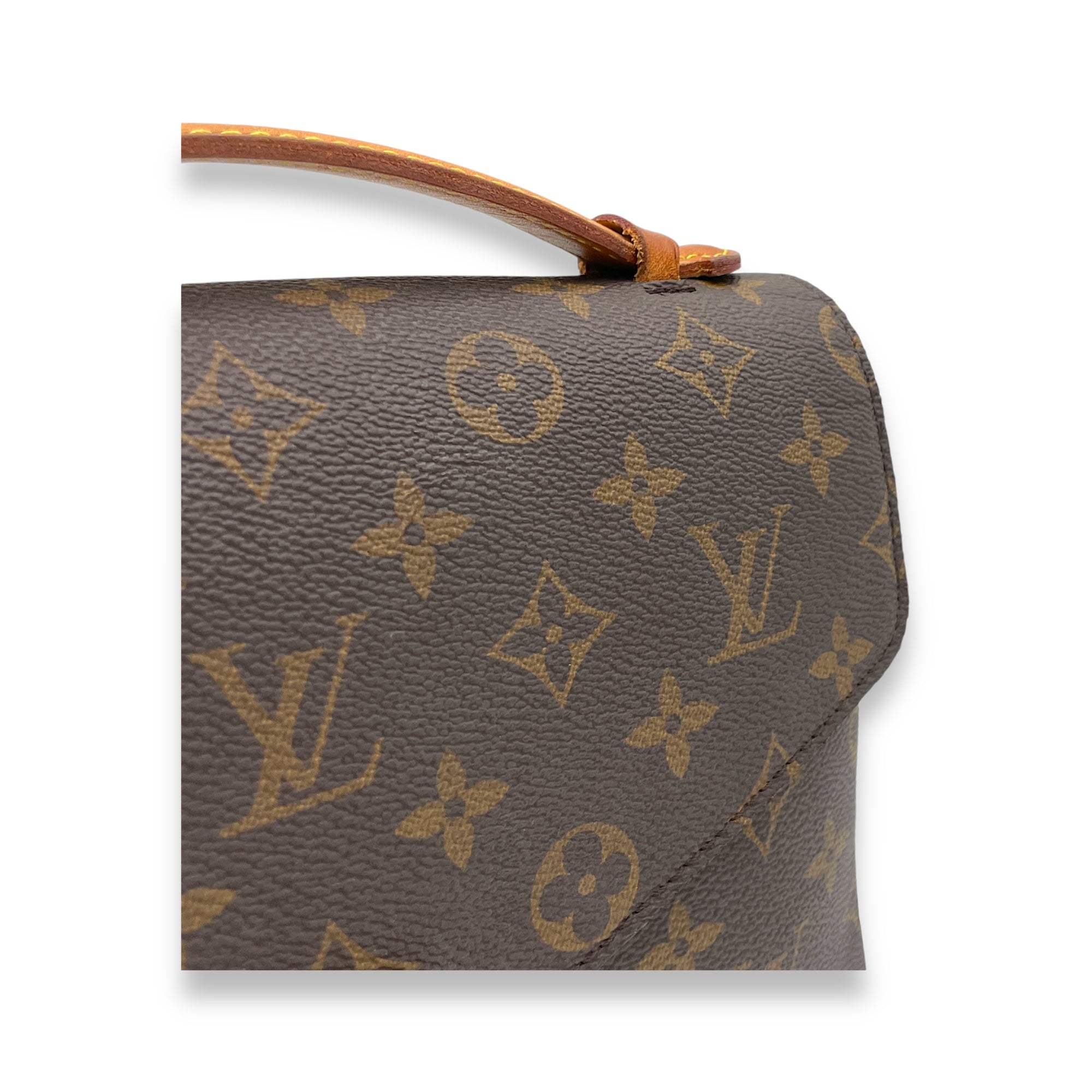 Metis Brown Crossbody Bag in Monogram Coated Canvas, Gold hardware