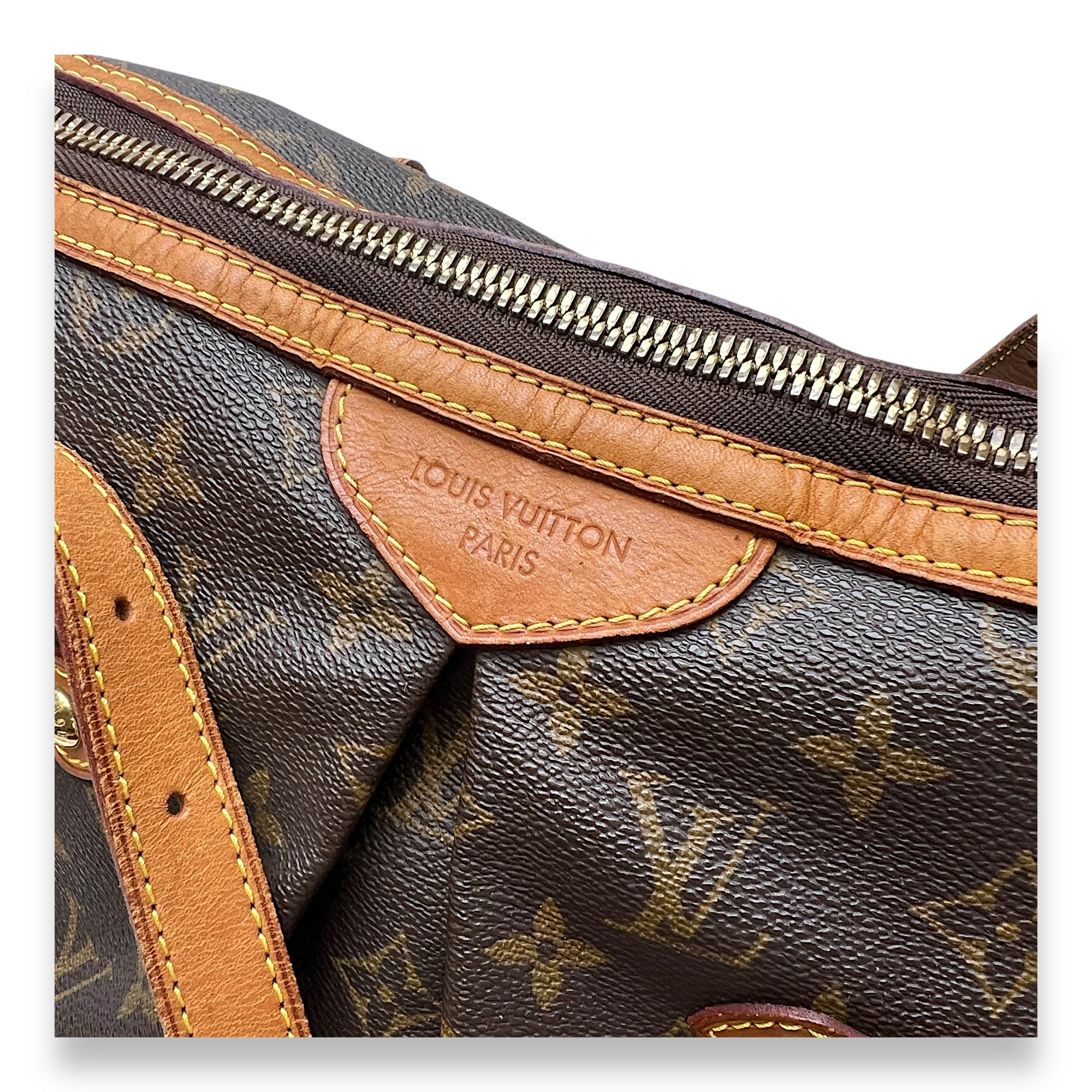 Palermo GM Top handle bag in Monogram coated canvas, Gold Hardware