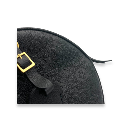 Boite a Chapeau Black Crossbody Bag in Monogram Empreinte Leather, Gold hardware