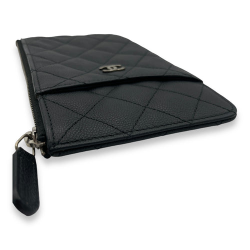 CC Pouch Black in Caviar Leather, Gold hardware