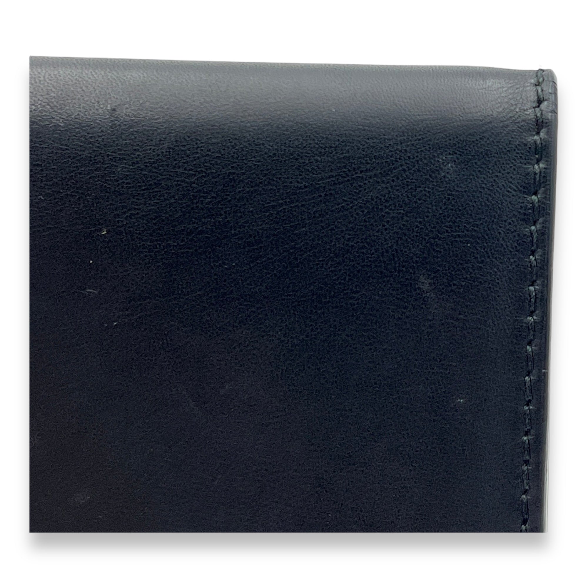 J'adior Black Wallet On Chain in Lambskin, Gold hardware