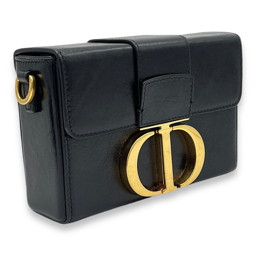 30 Montaigne Box Crossbody bag in Calfskin, Gold Hardware