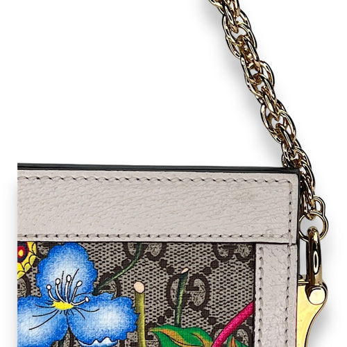 Ophidia GG flora Crossbody bag in Coated canvas, Gold Hardware