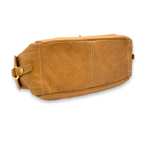 Boogie Top Handle Bag Beige in Calfskin, Gold hardware