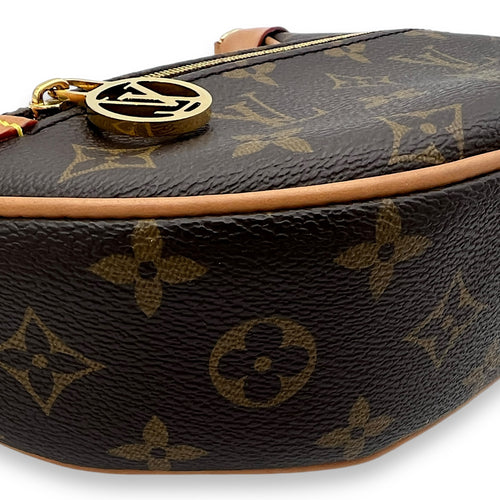 Loop Shoulder Bag Brown in Monogram Coated Canvas, Gold hardware