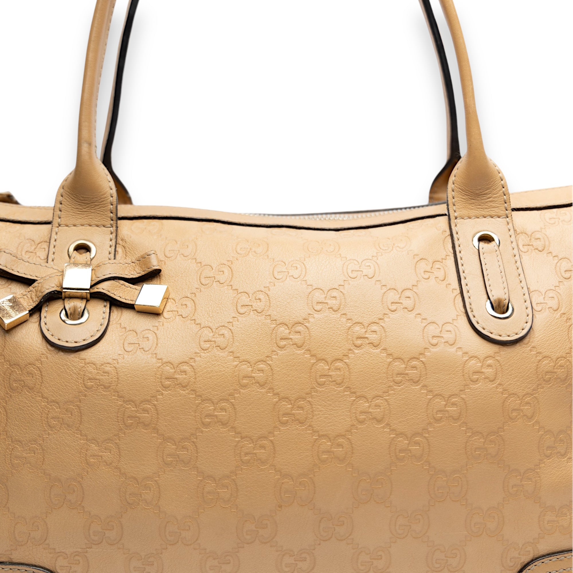 GG Princy Tote Medium Top handle bag in Guccissima leather, Gold Hardware