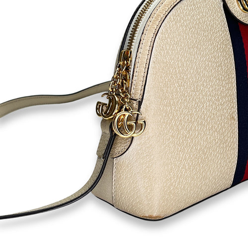 Ophidia Small Crossbody bag in Calfskin, Gold Hardware