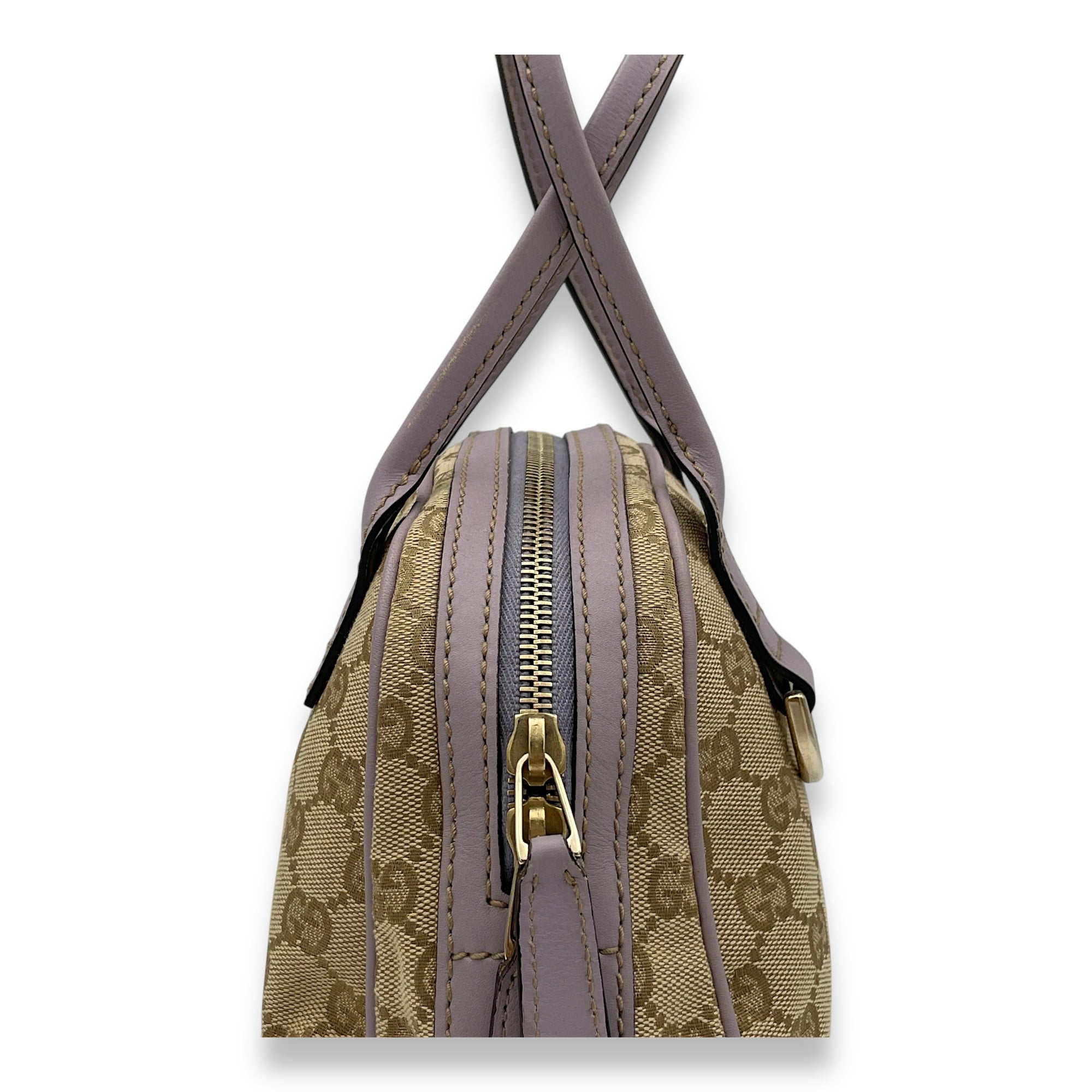 Abbey Mini Top handle bag in Jacquard, Gold Hardware