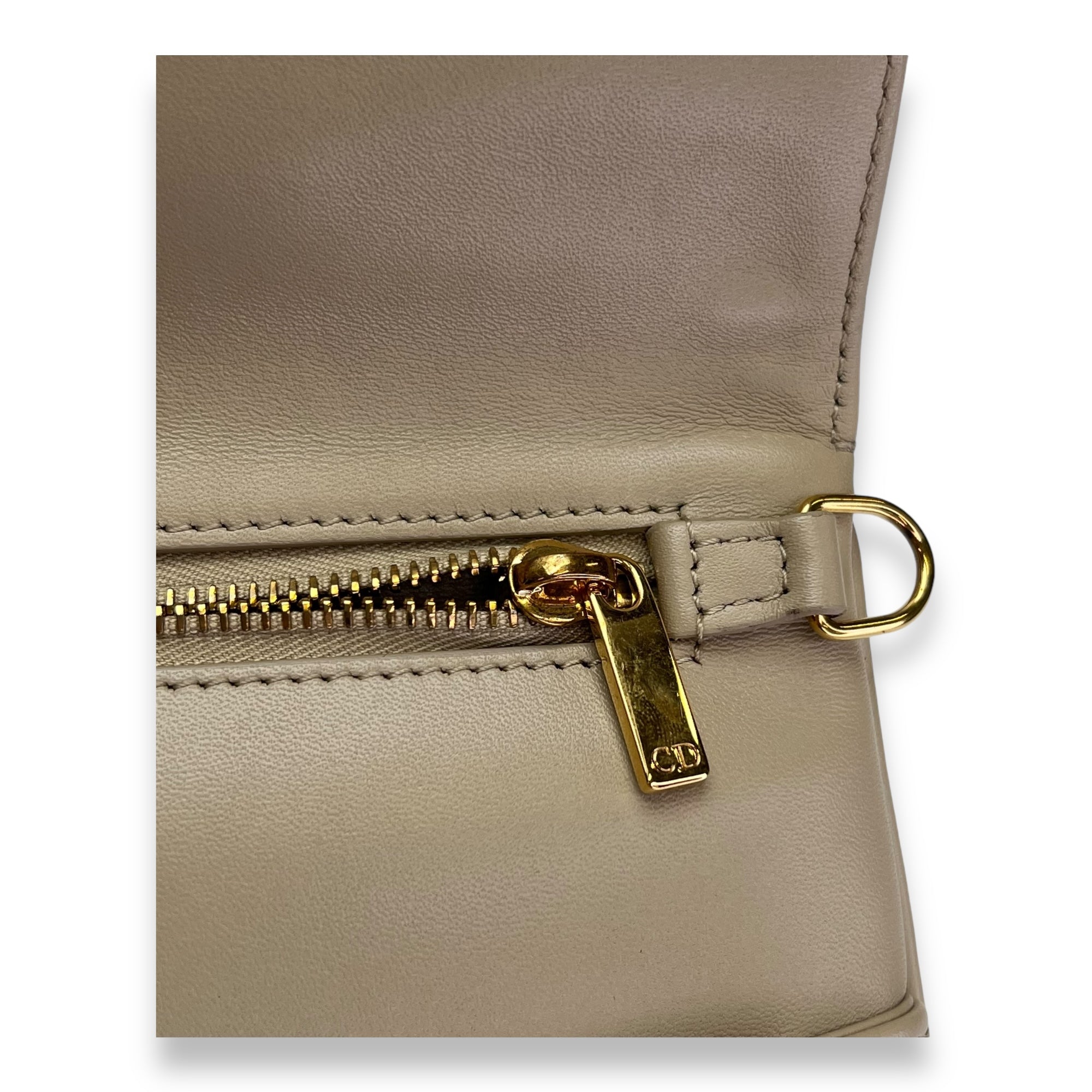 Diordouble Clutch in Calfskin, Gold Hardware