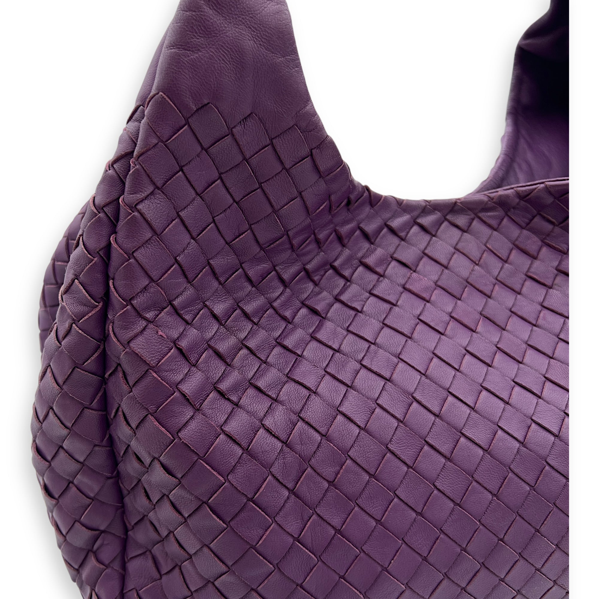 Campana Hobo Shoulder bag in Intrecciato leather, Gunmetal Hardware