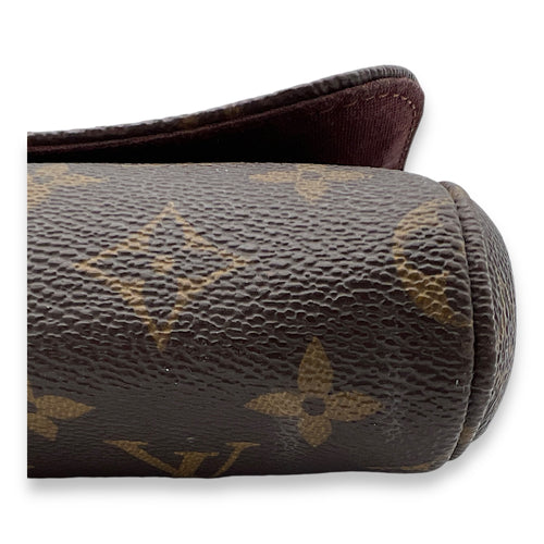 Favourite Crossbody Bag Brown in Monogram Coated Canvas, Gold hardware