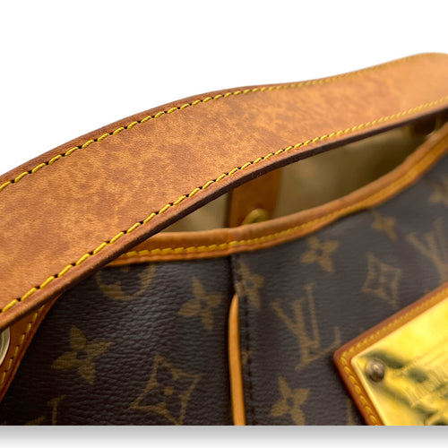 Galleria Shoulder Bag Brown in Monogram Coated Canvas, Gold hardware