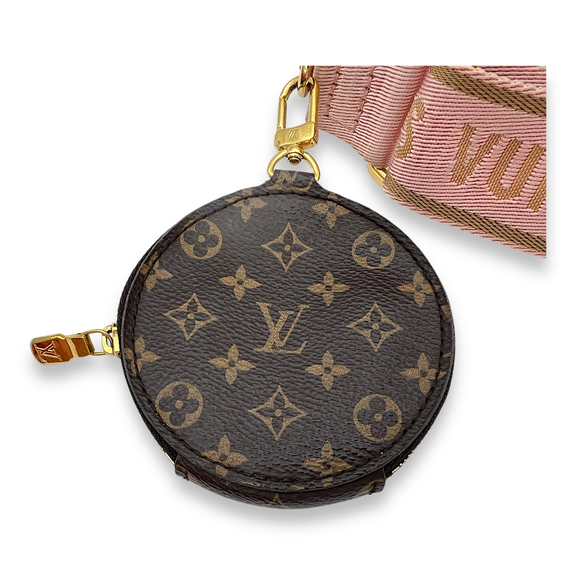 Multi-Pochette Accessoires Crossbody Bag Brown in Monogram Coated Canvas, Gold hardware