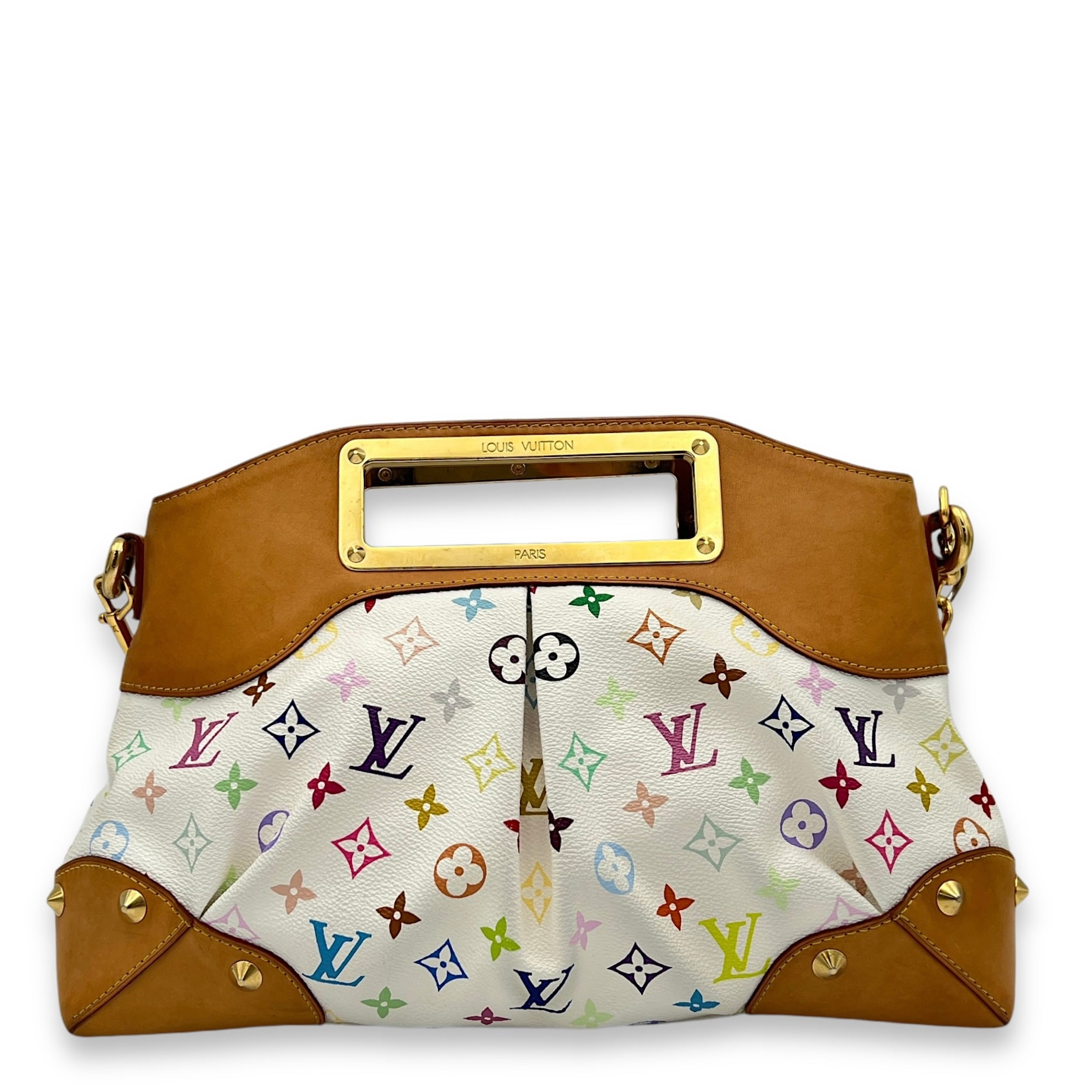 Judy Murakami Top Handle Bag Multi-colour in Monogram Coated Canvas, Gold hardware