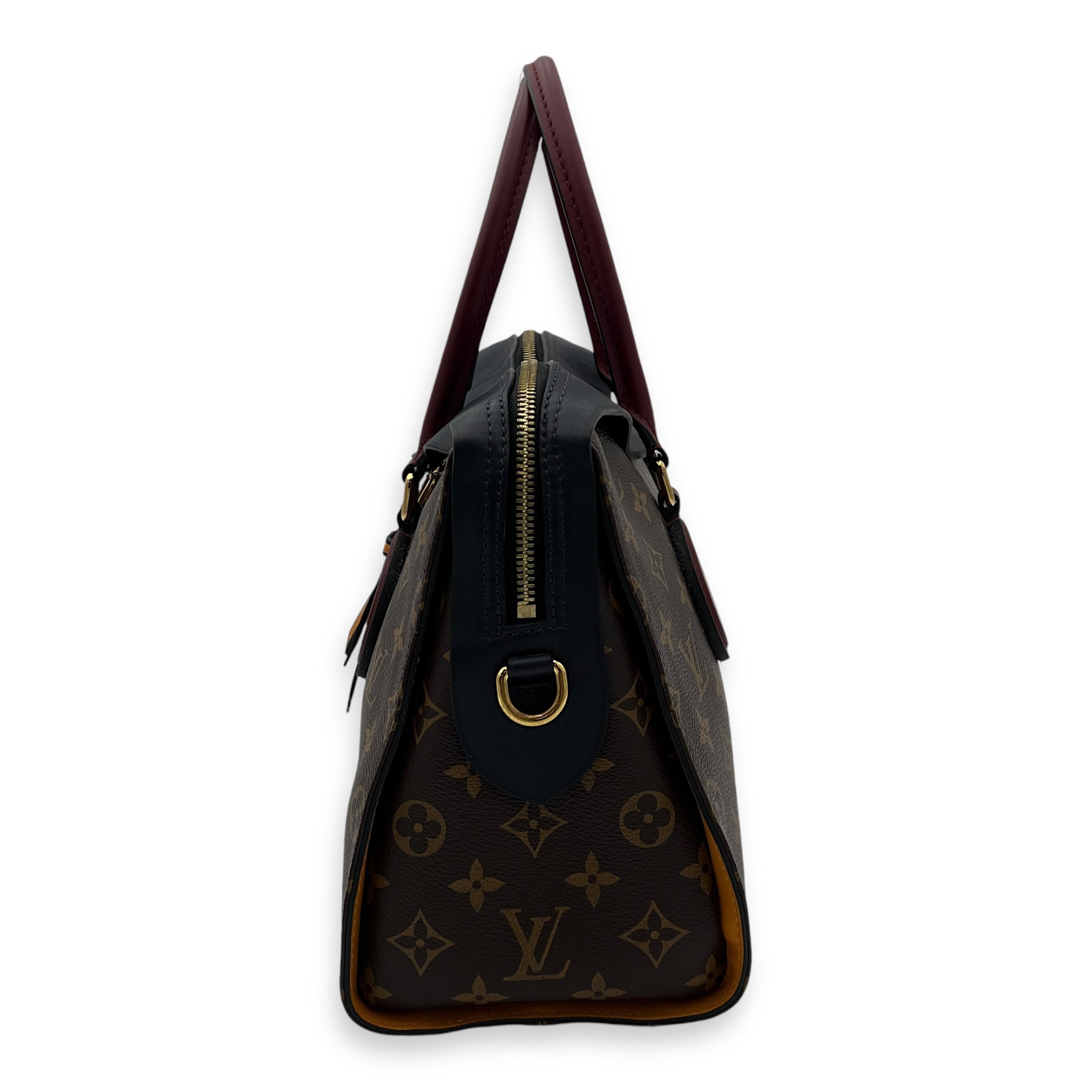 Tuileries` Top Handle Bag Brown in Monogram Coated Canvas, Gold hardware