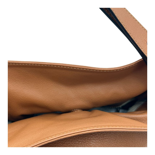 Flamenco Tan Shoulder Bag in Calfskin, Silver hardware