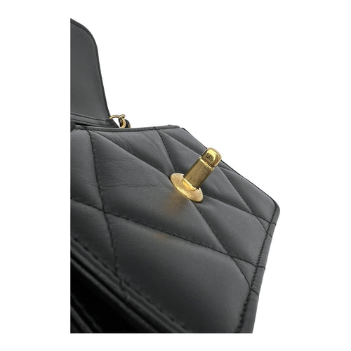 CC Clutch Black in Lambskin, Gold hardware