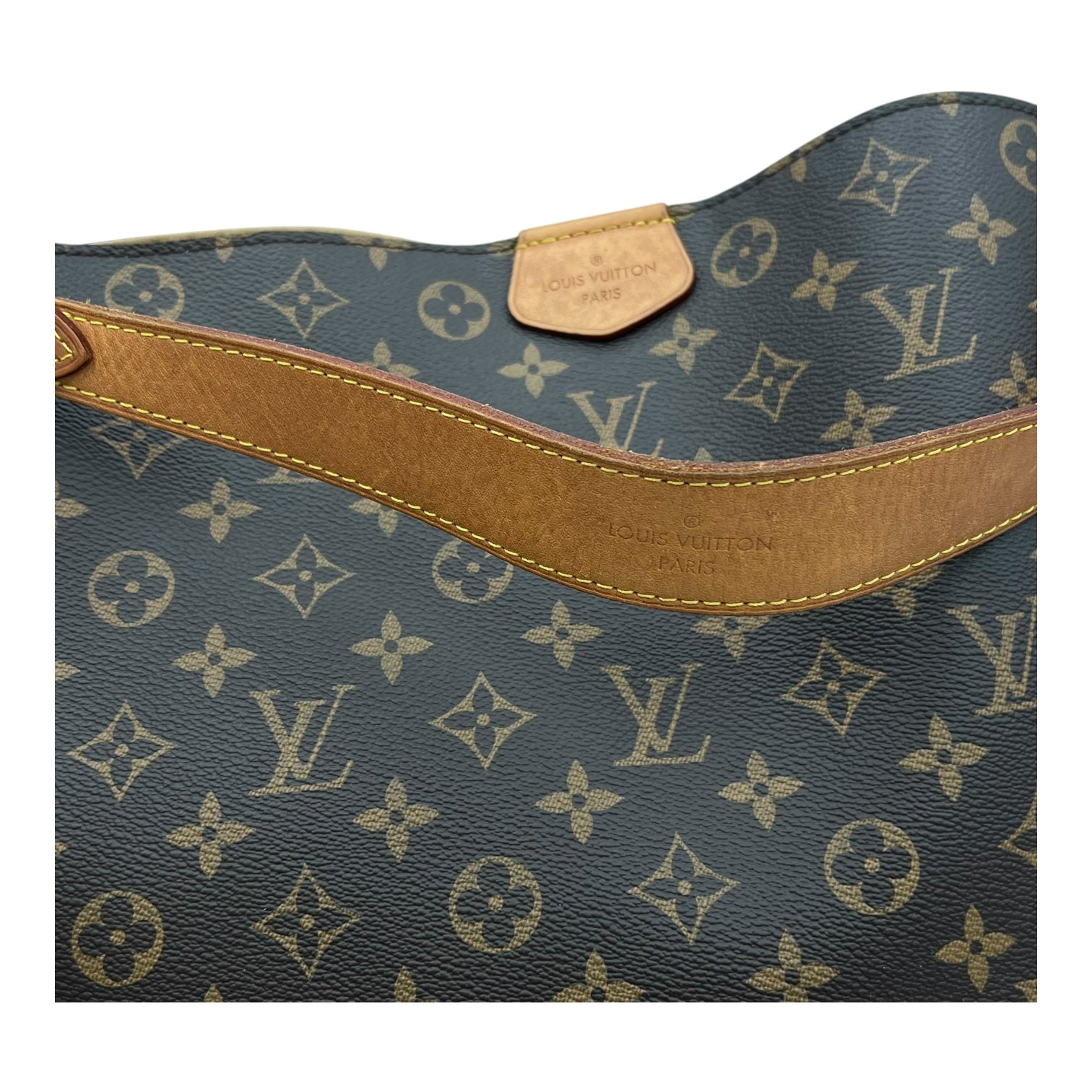 Graceful Shoulder Bag MM Brown in Monogram Coated Canvas, Gold hardware