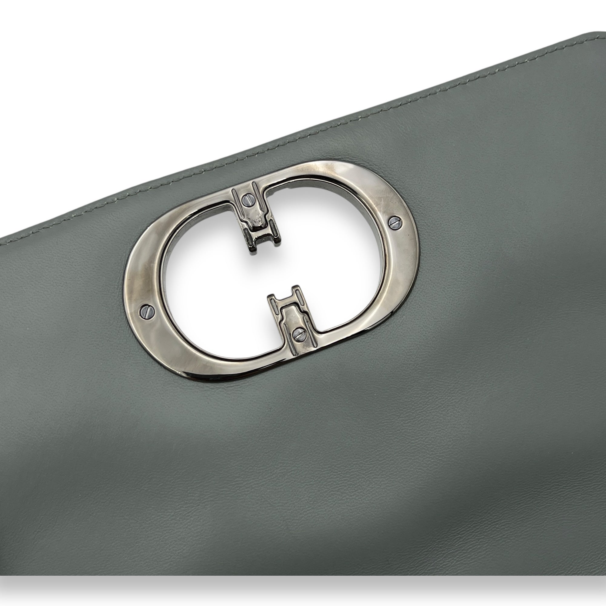 Caro Medium Grey Shoulder Bag in Lambskin, Silver hardware