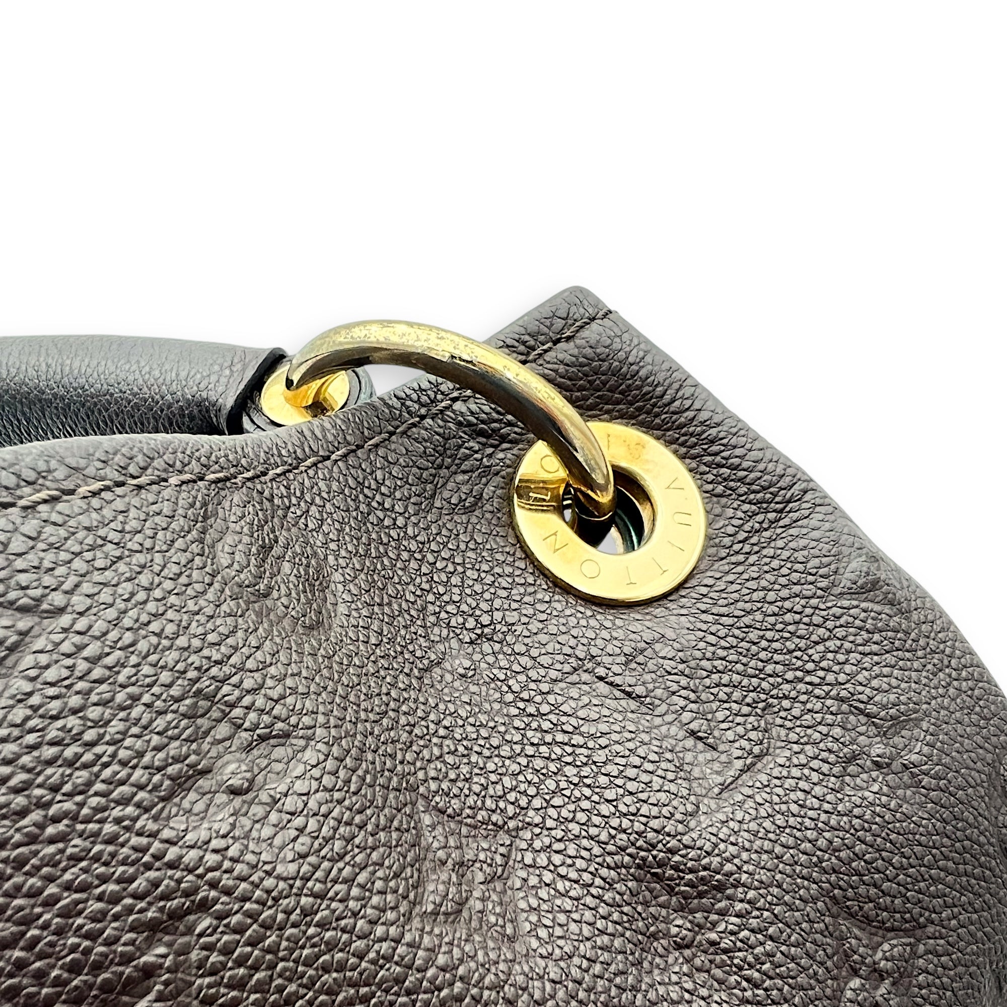 Louis Vuitton Artsy Shoulder Bag Brown in Monogram Empreinte Leather, Gold hardware_9