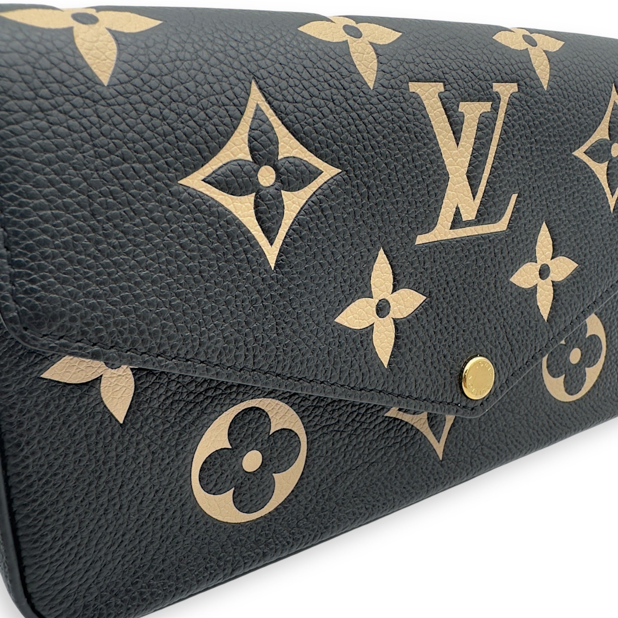 Louis Vuitton Felicie Crossbody Bag Black in Empreinte Leather, Gold hardware_9