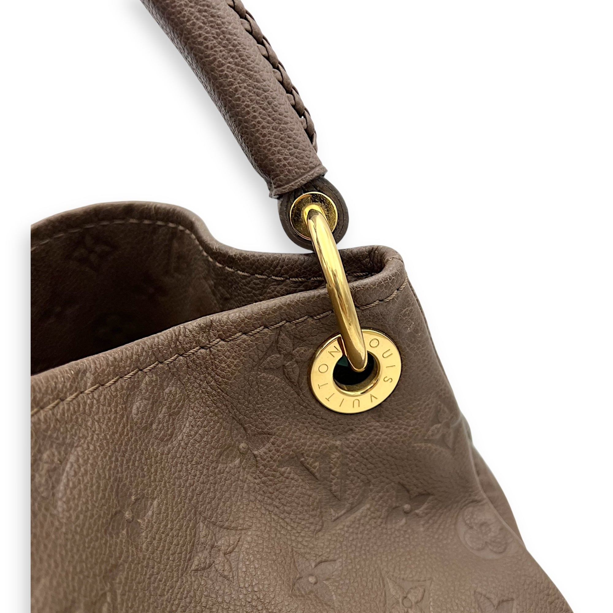 Louis Vuitton Artsy Tote Bag Brown in Empreinte Leather, Gold hardware_9