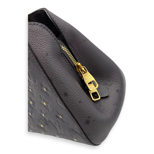 Louis Vuitton Montaigne Top Handle Bag BB Grey in Empreinte Leather, Gold hardware_9
