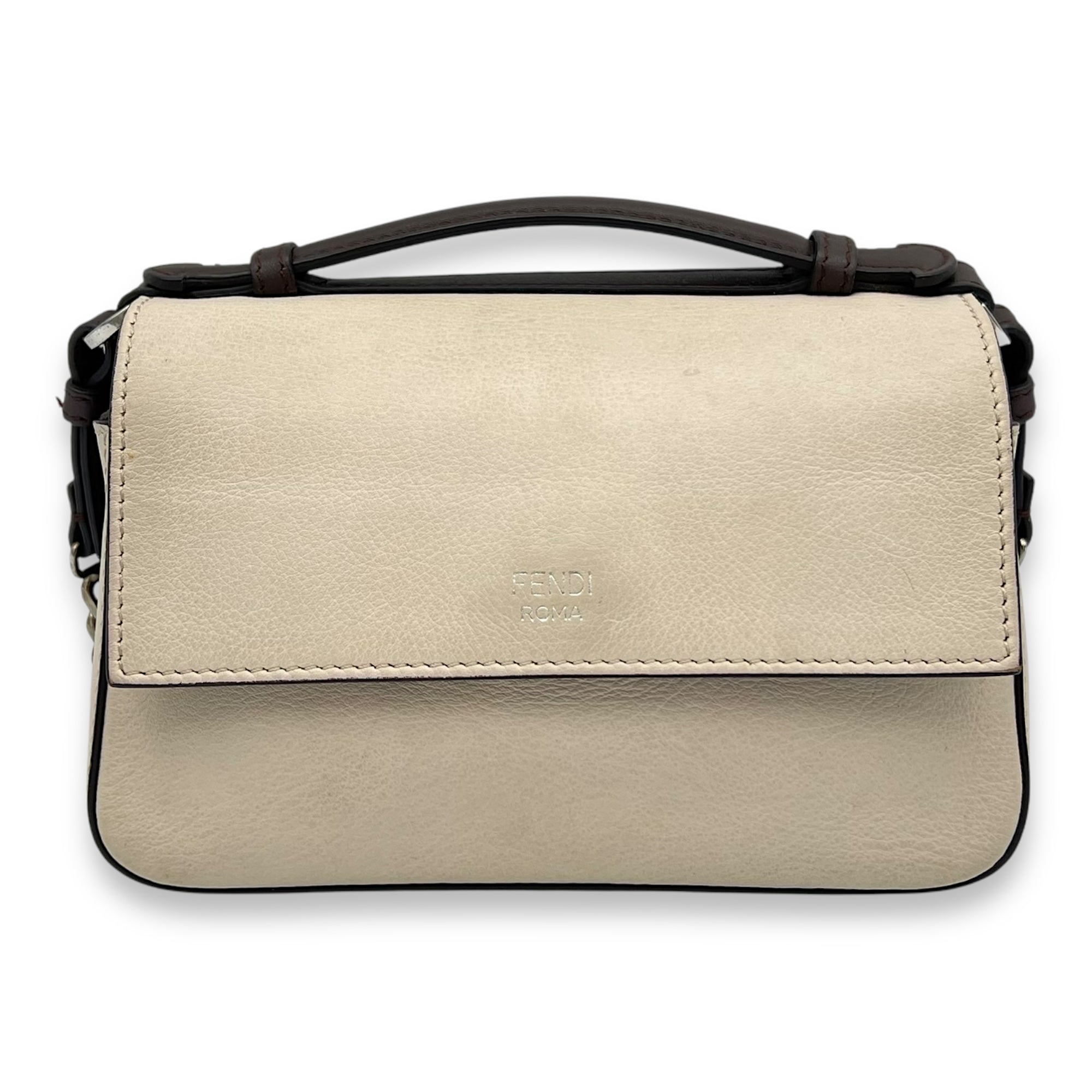 Fendi Double Baguette Crossbody Bag Multi-colour in Calfskin, Silver hardware_2