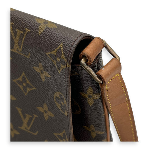 Louis Vuitton Musette Salsa Brown Crossbody Bag in Monogram Coated Canvas, Gold hardware_11