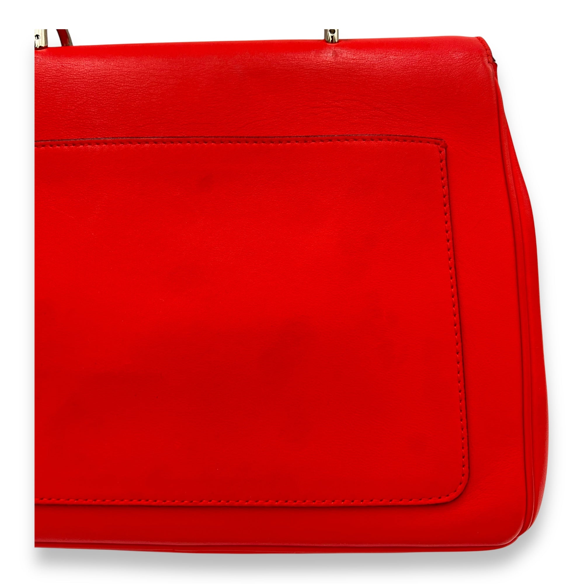 Christian Dior Be Dior Top Handle Bag Red in Calfskin, Silver hardware_9