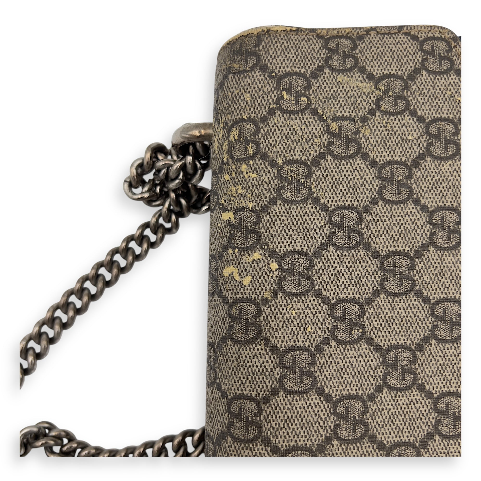 Gucci Dionysus Shoulder Bag Beige in Suede Leather, Silver hardware_9
