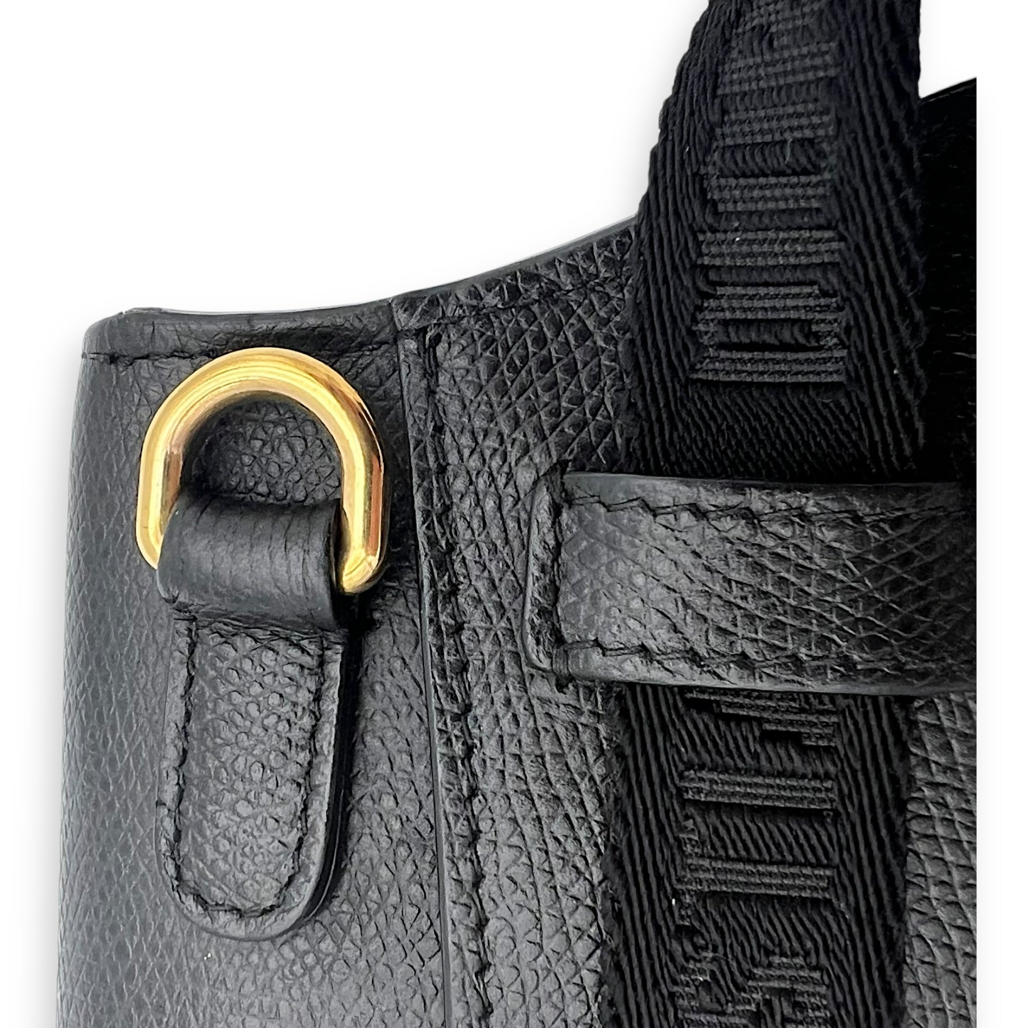 Christian Dior Saddle Belt Bag Black in Calfskin, Gold hardware_9