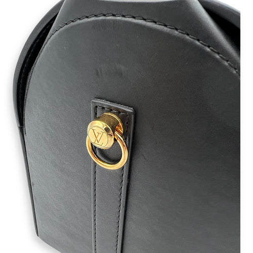 Louis Vuitton boston Top Handle Bag Black in Calfskin, Gold hardware_9