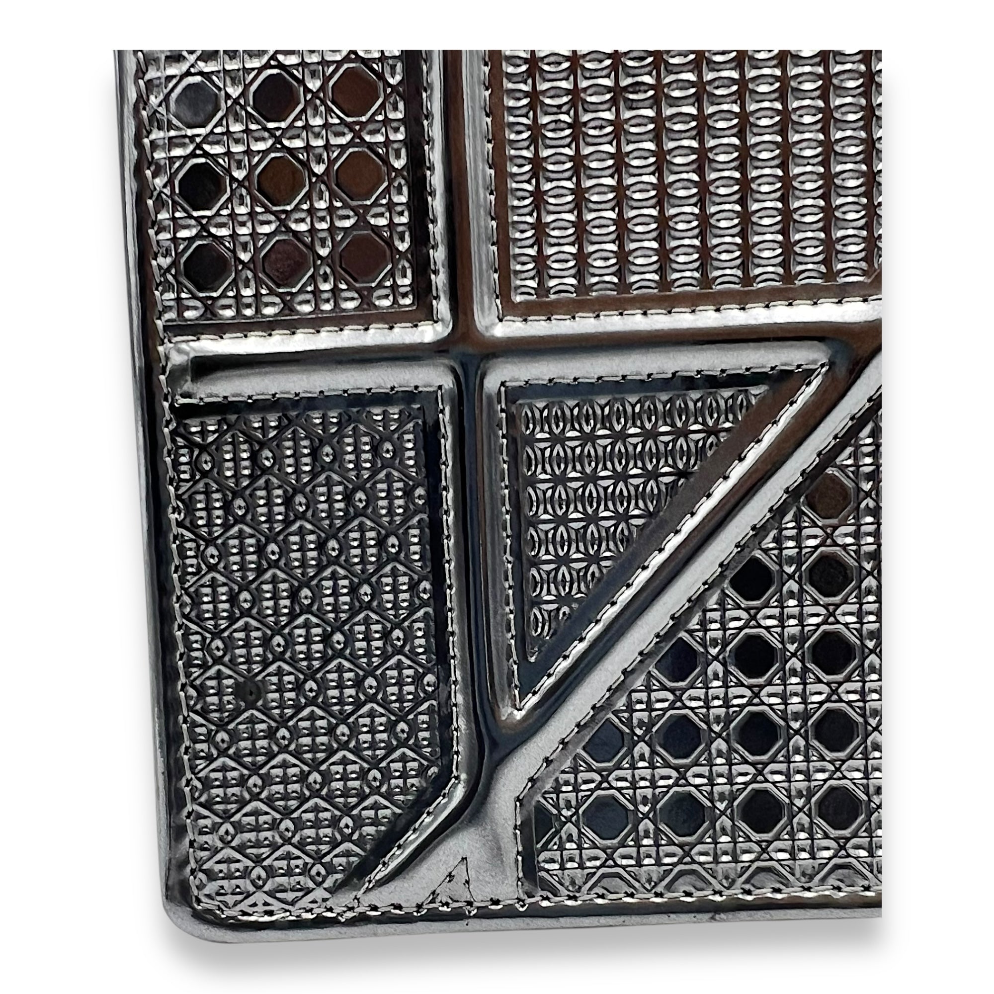 Christian Dior Diorama Wallet On Chain Silver in Calfskin, Silver hardware_9