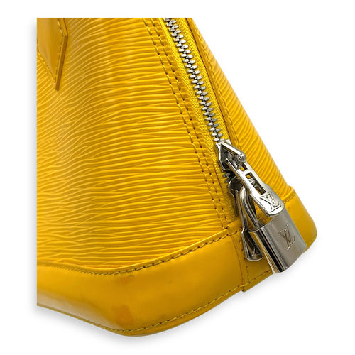 Louis Vuitton Alma Top Handle Bag Yellow in Epi Leather, Silver hardware_9