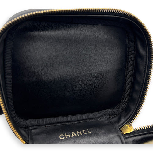 Chanel Vintage Bucket Bag Small Black in Caviar Leather, Gold hardware_9