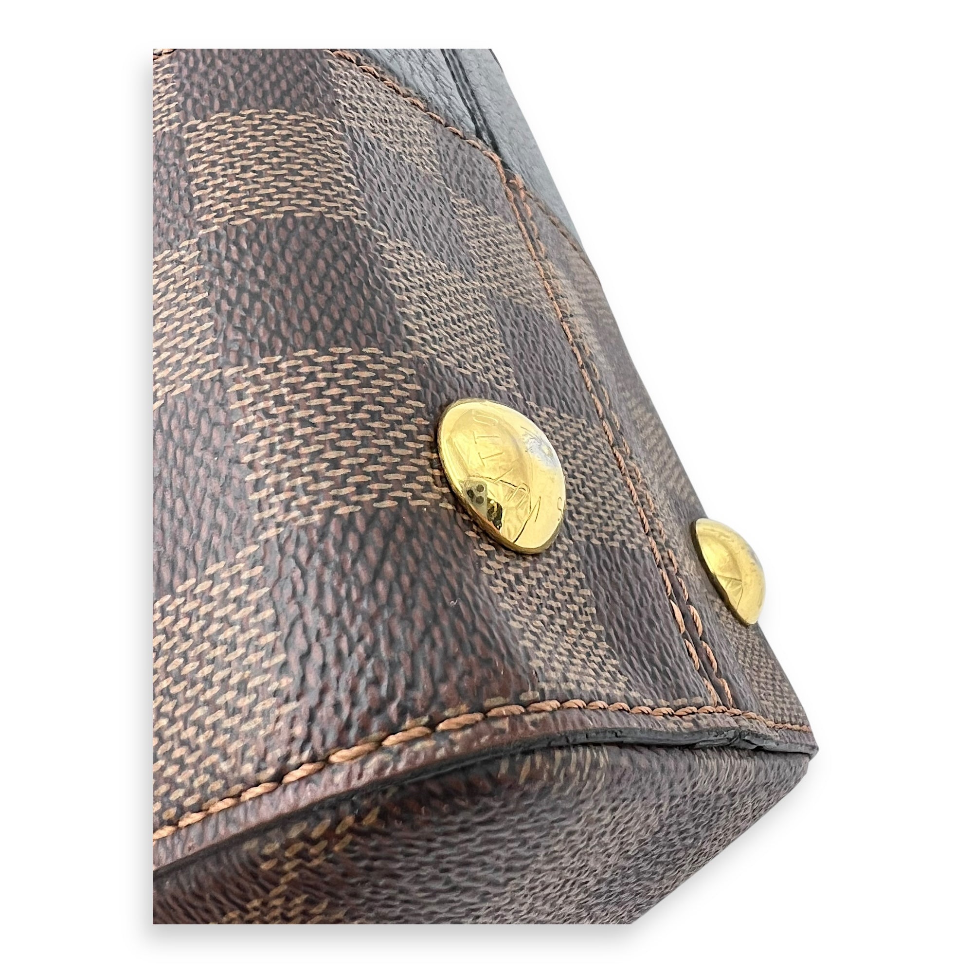 Louis Vuitton Bondstreet BB Brown Top Handle Bag in Coated Canvas, Gold hardware_9