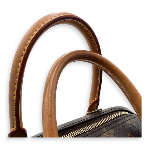 Louis Vuitton Deauville MM Brown Top Handle Bag in Monogram Coated Canvas, Gold hardware_9