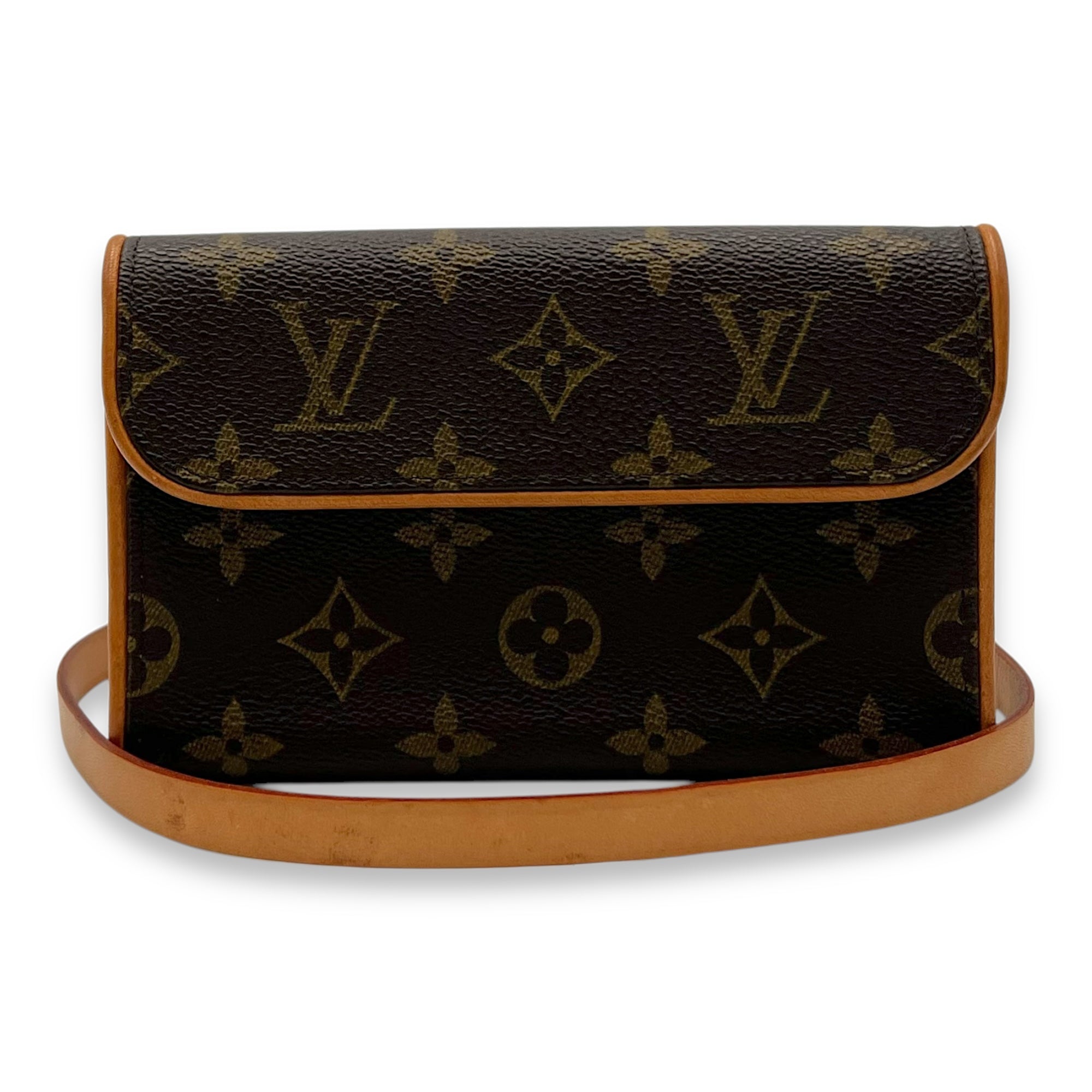 Louis Vuitton Florentine Belt Bag Brown in Monogram Coated Canvas, Gold hardware_9