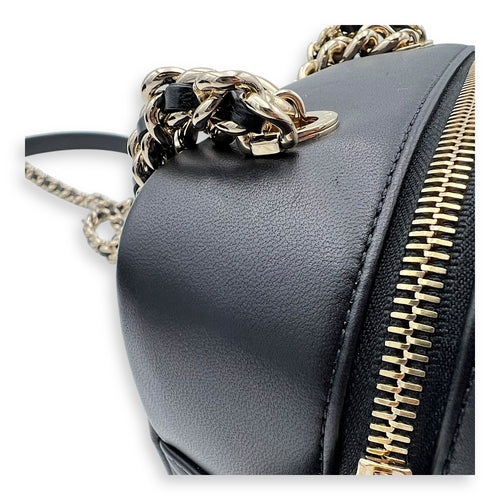 Chanel CC Camera Studded Black Shoulder Bag in Lambskin, Gold hardware_8