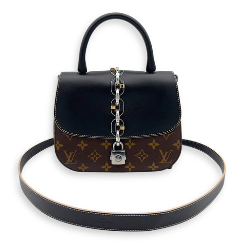 Louis Vuitton Chain It Top Handle Bag Brown in Monogram Coated Canvas, Silver hardware_5