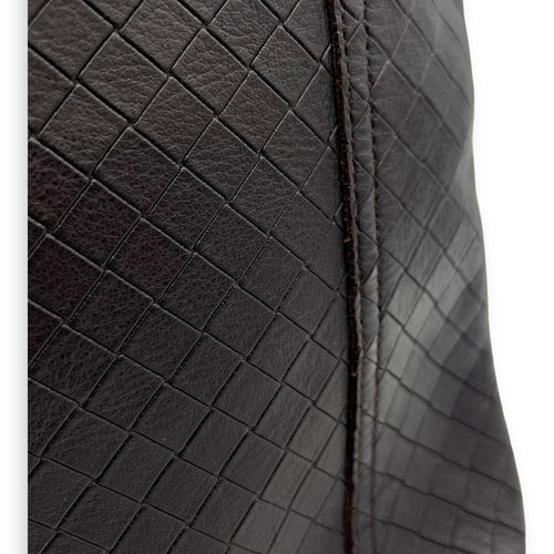 Bottega Veneta Intrecciato Brown Crossbody Bag in Lambskin, Gunmetal hardware_9