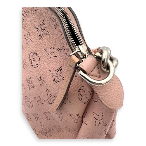 Louis Vuitton Babylone Top Handle Bag Pink in Mahina Leather, Silver hardware_8