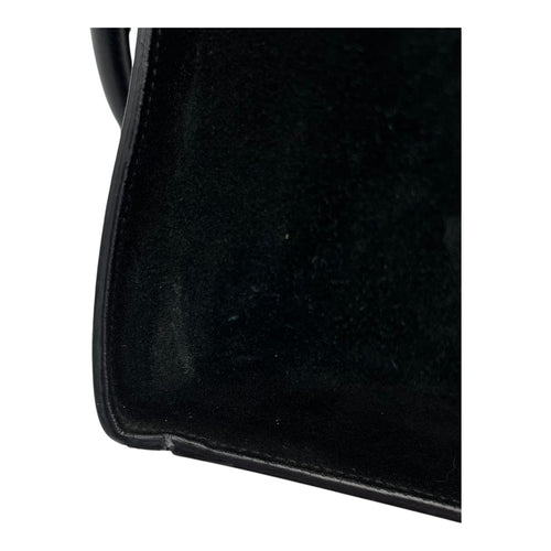 Celine Trapeze Small Black Shoulder Bag in Calfskin, Silver hardware_8