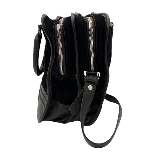Loewe Amazona Top Handle Bag Black in Epsom, Silver hardware_4