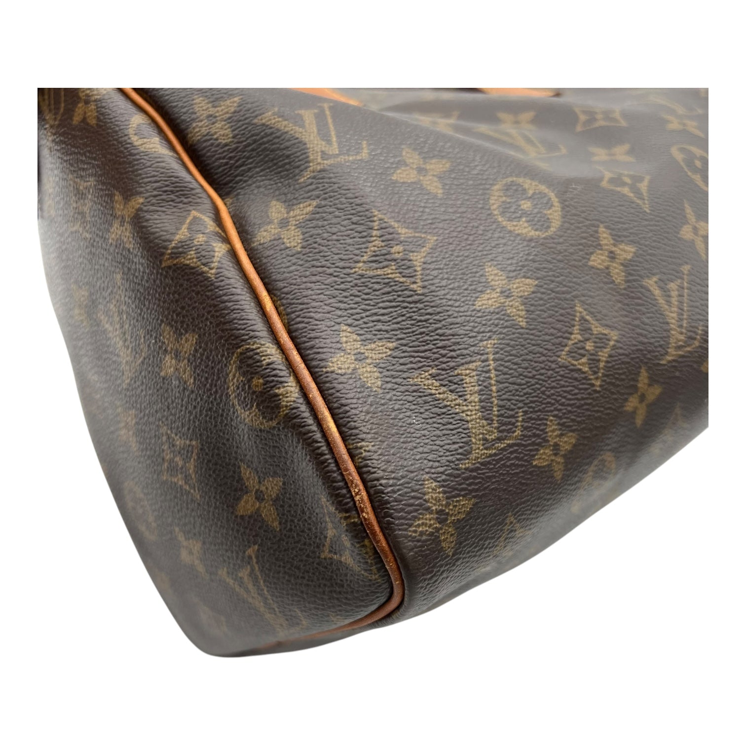 Louis Vuitton Speedy Top Handle Bag 30 Brown in Monogram Coated Canvas, Gold hardware_9