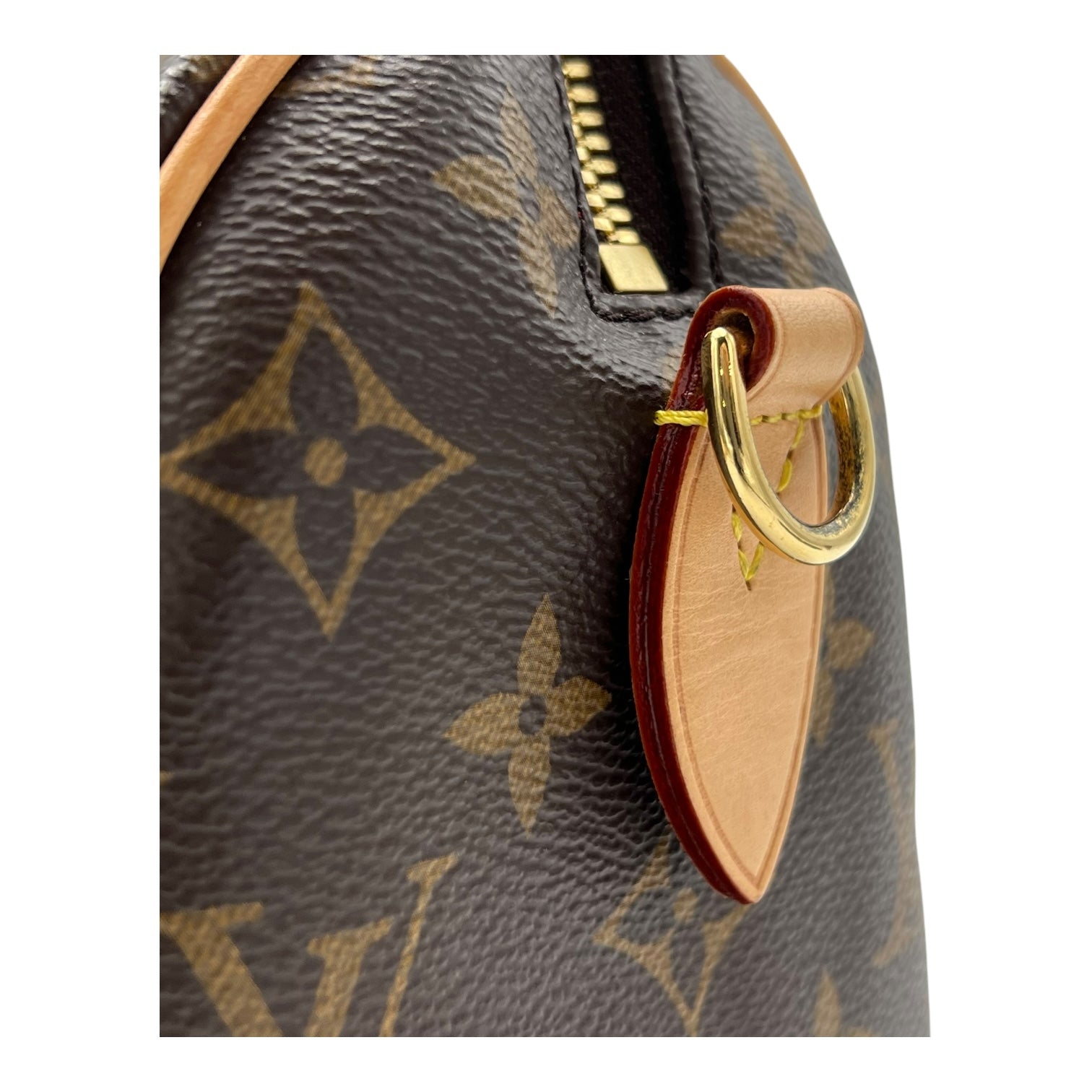 Louis Vuitton Speedy Top Handle Bag 20 Brown in Monogram Coated Canvas, Gold hardware_9