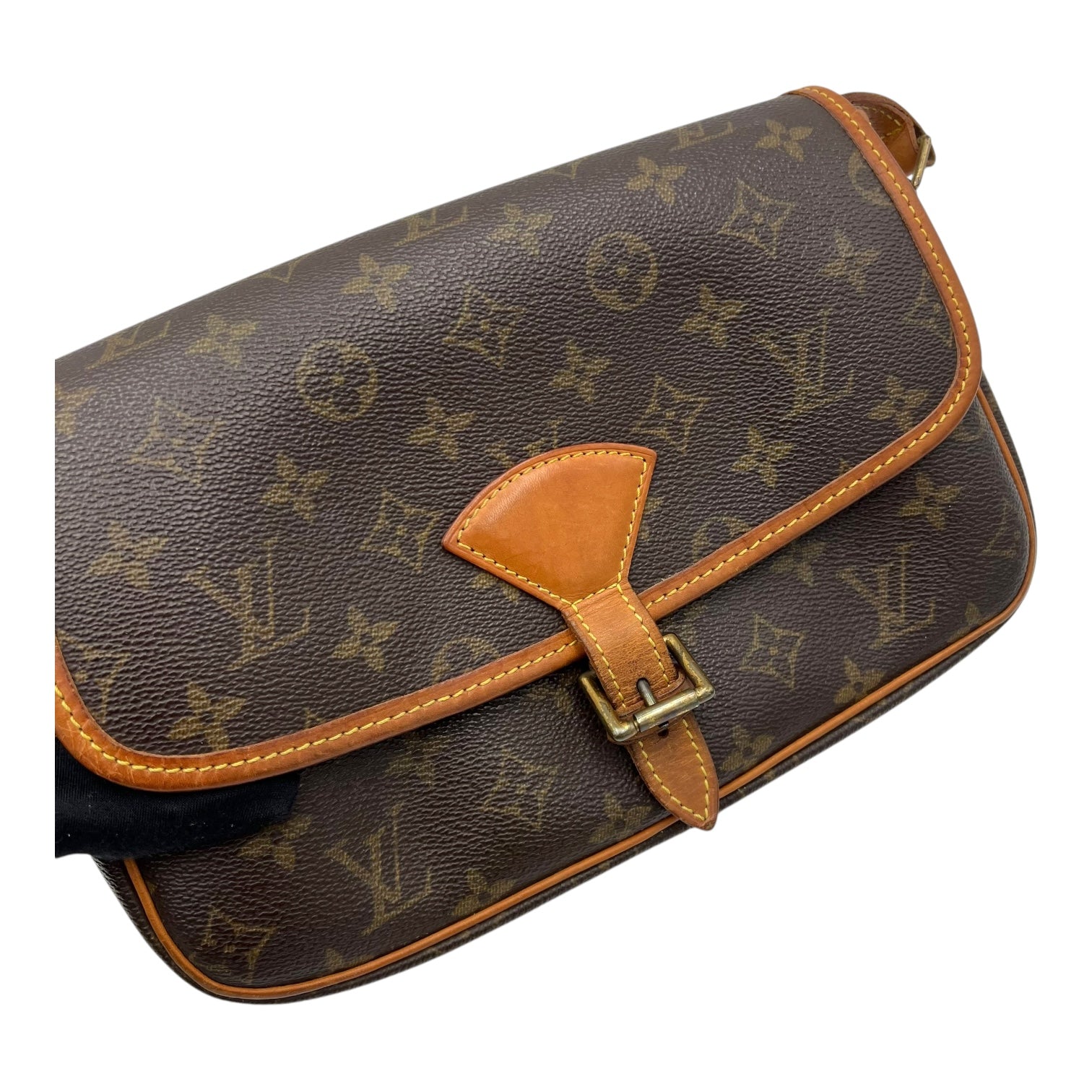Louis Vuitton Sologne Shoulder Bag Brown in Monogram Coated Canvas, Gold hardware_9