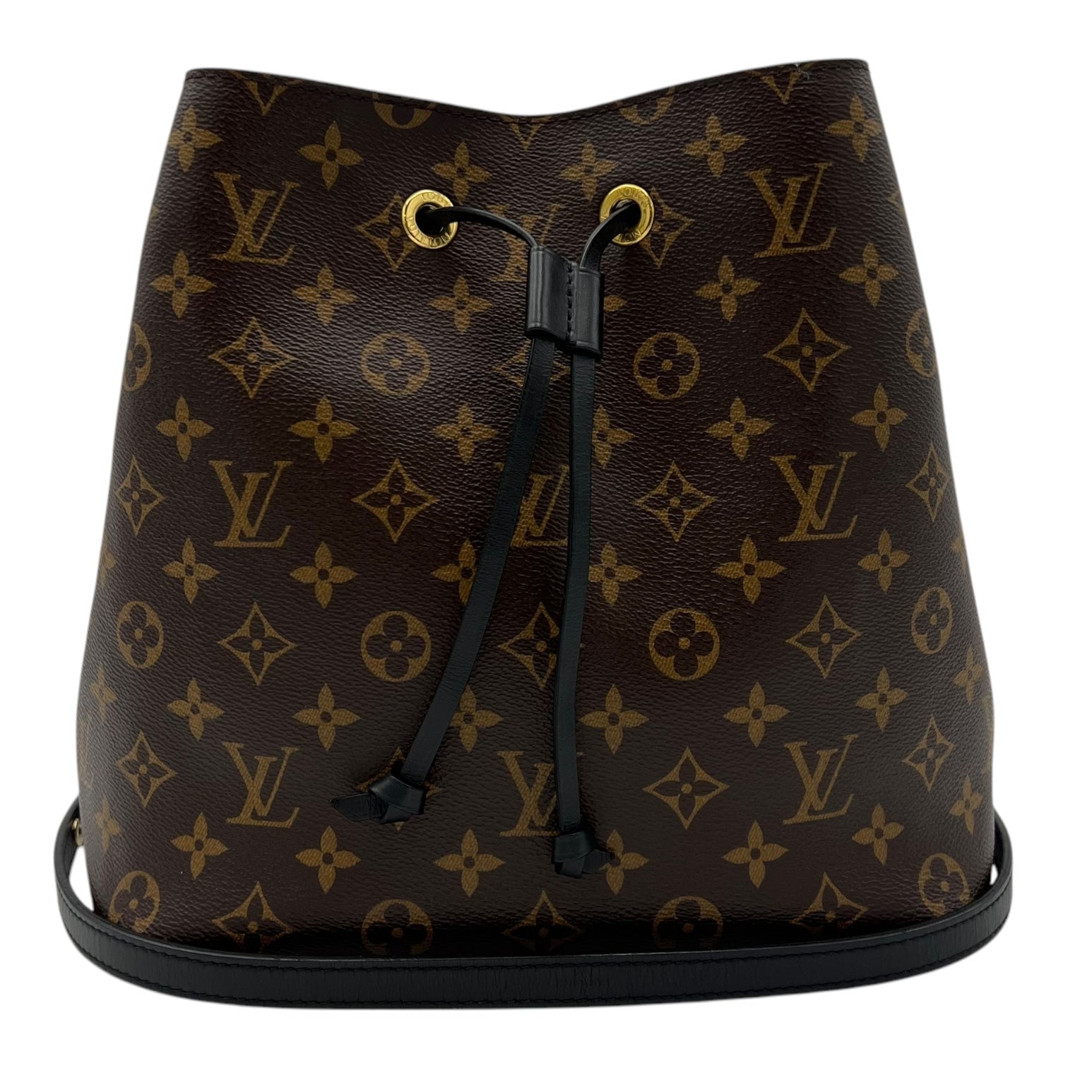 Louis Vuitton Noe Shoulder Bag Brown in Coated Canvas, Gold hardware_9