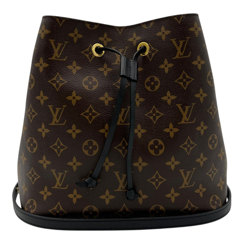 Louis Vuitton Noe Shoulder Bag Brown in Coated Canvas, Gold hardware_9
